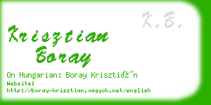 krisztian boray business card